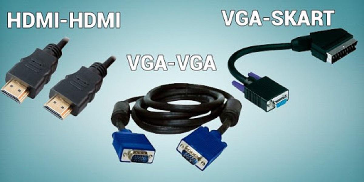 На фото изображены провода VGA