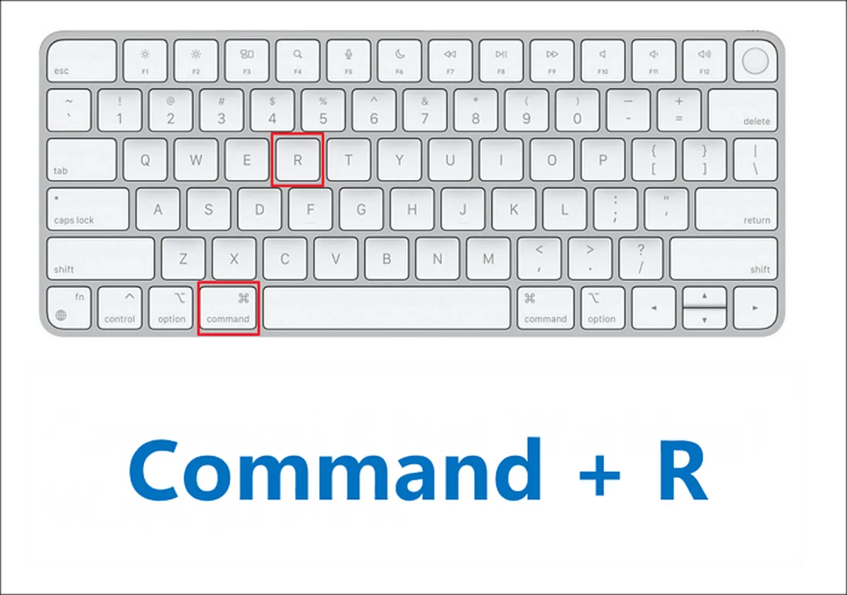 Клавиши Command и R 